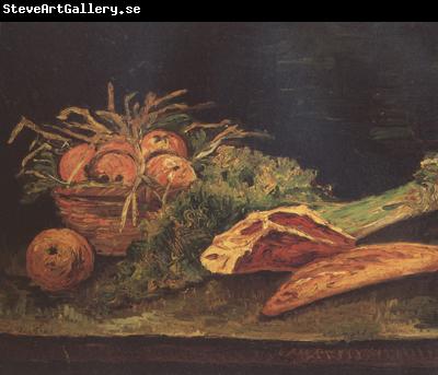 Vincent Van Gogh Still Life wtih Apples,Meat and a Roll (nn04)